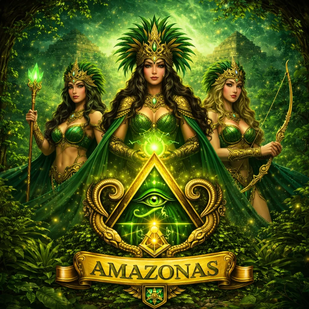 Representación visual de unirme a la red de  Logia Amazonas con estética de tribu 